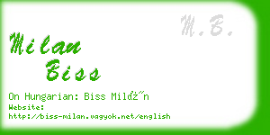 milan biss business card